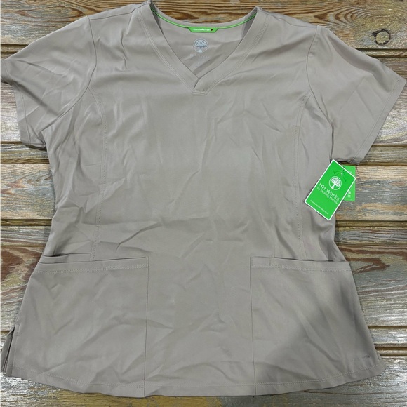 Tan V-Neck Scrub Set - Picture 2 of 5